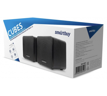 Колонки Smartbuy CUBES 2.0 6Вт, черные (SBA-4650)#2037387