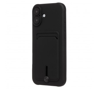 Чехол-накладка - SC304 c картхолдером для "Apple iPhone 16 Plus" (black) (234442)#2140000