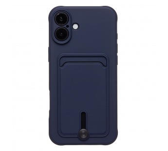 Чехол-накладка - SC304 c картхолдером для "Apple iPhone 16 Plus" (dark blue) (234450)#2039737