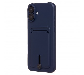 Чехол-накладка - SC304 c картхолдером для "Apple iPhone 16 Plus" (dark blue) (234450)#2140004