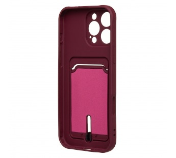 Чехол-накладка - SC304 c картхолдером для "Apple iPhone 16 Pro Max" (bordo) (234456)#2140009
