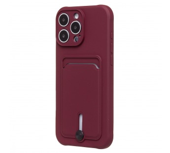 Чехол-накладка - SC304 c картхолдером для "Apple iPhone 16 Pro Max" (bordo) (234456)#2140010