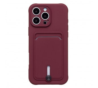 Чехол-накладка - SC304 c картхолдером для "Apple iPhone 16 Pro Max" (bordo) (234456)#2039749