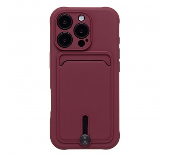 Чехол-накладка - SC304 c картхолдером для "Apple iPhone 16 Pro" (bordo) (234455)#2039747