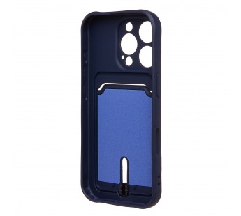 Чехол-накладка - SC304 c картхолдером для "Apple iPhone 16 Pro" (dark blue) (234451)#2140019
