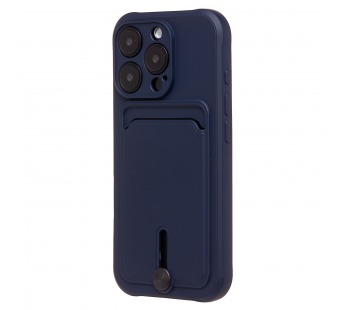 Чехол-накладка - SC304 c картхолдером для "Apple iPhone 16 Pro" (dark blue) (234451)#2140020