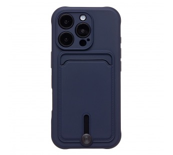 Чехол-накладка - SC304 c картхолдером для "Apple iPhone 16 Pro" (dark blue) (234451)#2140021