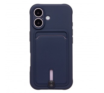 Чехол-накладка - SC304 c картхолдером для "Apple iPhone 16" (dark blue) (234449)#2039744