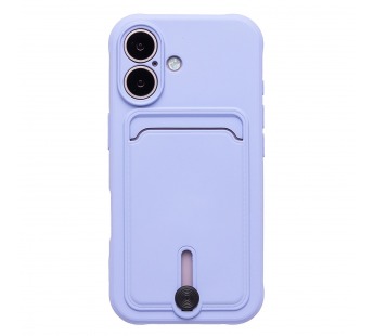 Чехол-накладка - SC304 c картхолдером для "Apple iPhone 16" (light violet) (234445)#2039745