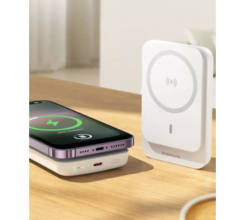 Внешний аккумулятор BOROFONE BJ63 PD 20W MagSafe 5000 mAh (белый)#2039805
