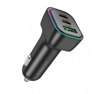 Адаптер автомобильный BOROFONE BZ28C PD 60W (черный)#2115819