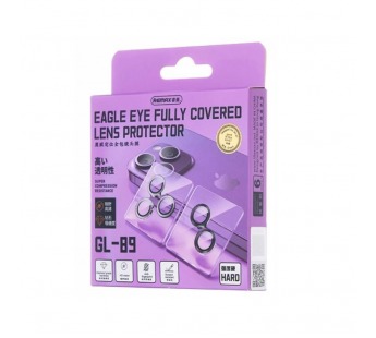 Защитное стекло линзы камеры Remax GL-89 для iPhone 15 Pro/15 Pro Max (комплект 3 шт.) Черный#2140325