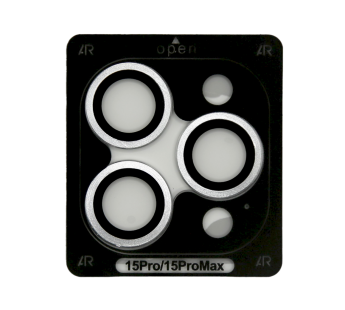 Защитное стекло линзы камеры Remax GL-89 для iPhone 15 Pro/15 Pro Max (комплект 3 шт.) Серебро#2039222