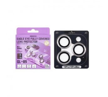 Защитное стекло линзы камеры Remax GL-89 для iPhone 15 Pro/15 Pro Max (комплект 3 шт.) Серый#2140322