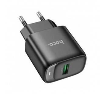 СЗУ с выходом USB Hoco C140A (18W/QC3.0/1USB/кабель Type-C) черное#2040024