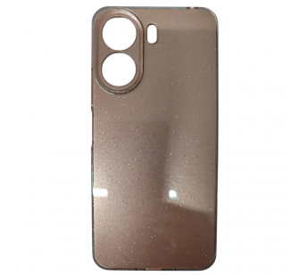 Чехол силиконовый Xiaomi Redmi 13C/POCO C65 блестки с защитой камеры шоколадный#2130886