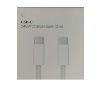 Кабель Type-C - Type-C AP (240W/2m/текстиль) белый C#2138947