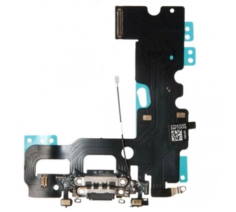 Шлейф для iPhone 7 + разъем зарядки (черный) 100%#2076902