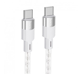 USB кабель шт.Type-C - шт.Type-C 1м, 3,0A 60W силиконовый, серый X99 Hoco#2040643