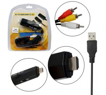 Кабель конвертер H73 HDMI to AV euro composite#2041530
