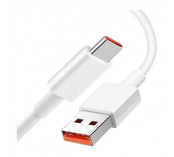 Кабель USB - Type-C для Xiaomi (6A, 120W, чип Turbo Charger) (тех.упак.) 1m Белый - OR#2042643