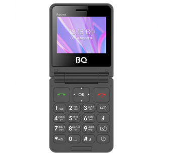 Мобильный телефон BQ 2456 Pocket раскладушка Black (2,4"/0,8МП/1000mAh)#2043774