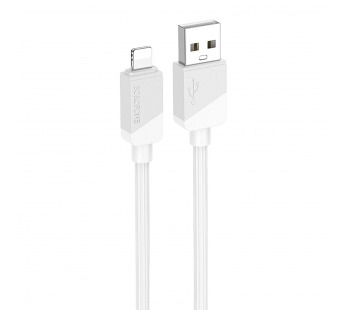 Кабель USB - Apple lightning Borofone BX107 12W 100см 2,4A  (white) (234643)#2049135