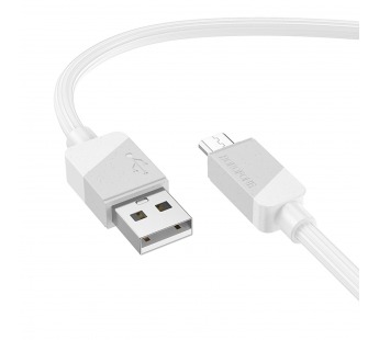 Кабель USB - micro USB Borofone BX107 12W 100см 2,4A  (white) (234645)#2048229