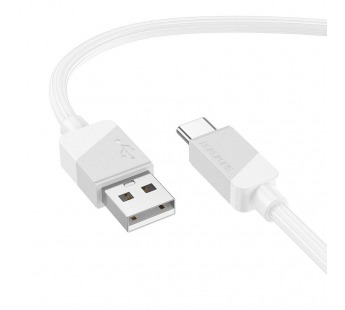 Кабель USB - Type-C Borofone BX107 18W 100см 3A  (white) (234647)#2042717