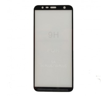 Защитное стекло Samsung J4 Plus/J6 Plus (2018) 5D (тех упаковка) 0.3mm Черный#2068388