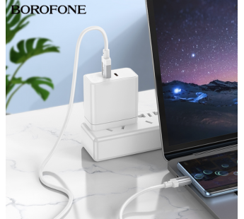 Кабель USB - Type-C Borofone BX108 (повр.уп) 18W 100см 3A  (white) (236374)#2044015