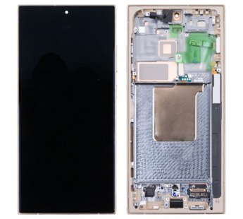 Дисплей для Samsung Galaxy S24 Ultra (S928B) модуль с рамкой Желтый - OR (SP)#2069262
