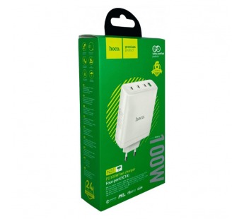 Адаптер Сетевой Hoco N31 PD (повр. уп.) 3Type-C/USB 100W (white) (236430)#2043682