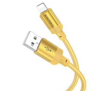 Кабель USB - Apple lightning Borofone BX108 (повр.уп) 12W 100см 2,4A  (gold) (236303)#2044019