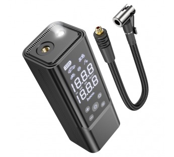 Автомобильный компрессор Hoco ZP7 Maddy portable  (black) (229934)#2044125