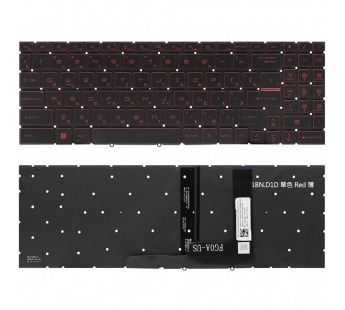 Клавиатура для MSI Katana 17 B11UCX черная c красной подсветкой#2044927