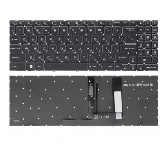 Клавиатура для MSI Alpha 15 B5EE черная c белой подсветкой#2045027