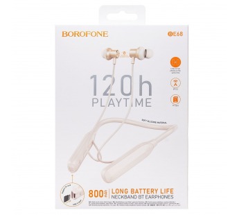 Bluetooth-наушники внутриканальные Borofone BE68 Cloud (milky white) (234674)#2049149