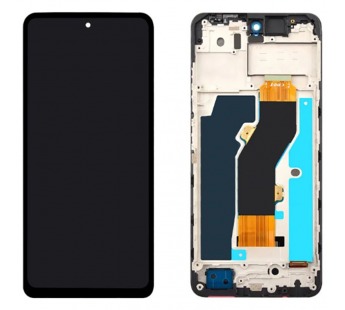 Дисплей для Tecno Spark 20 в рамке + тачскрин (черный) (100% LCD)#2086781