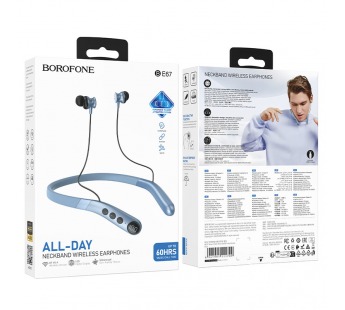 Bluetooth-наушники внутриканальные Borofone BE67 Sound (blue) (234677)#2046526