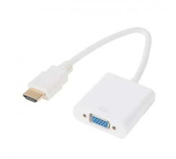 Переходник шт. HDMI - гн. VGA провод 15см, белый#2087214