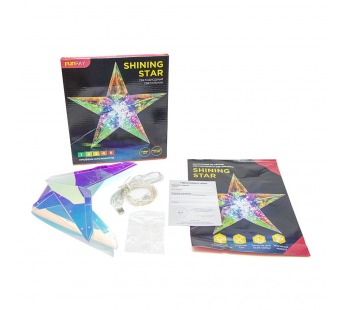 DIY Фигура светодиодная модель 2 "Shining Star" Звезда, 36см, USB гирлянда в комплекте, Funray#2046283