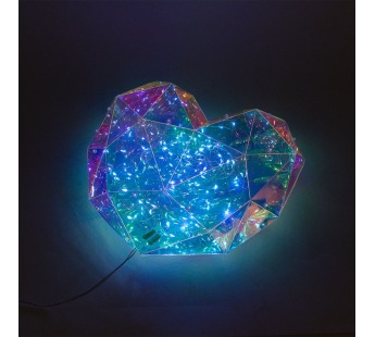 DIY Фигура светодиодная модель 6 "Sweet Heart" Сердце, 22,5см, USB гирлянда в комплекте, Funray#2046293