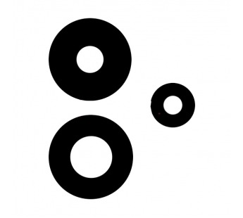 Стекло камеры для Xiaomi Redmi Note 13 Pro+ (23090RA98C/23090RA98G/23090RA98) (комплект 3 шт.) Черный#2066422