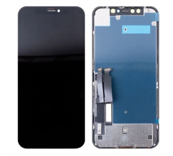Дисплей для iPhone Xr, совместимый с корпусом iPhone 13/14/15 в сборе с тачскрином Черный - Оптима#2079947