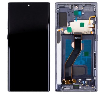 Дисплей для Samsung Galaxy Note 10+ (N975F) модуль с рамкой Черный - (OLED) (Full Size)#2104445