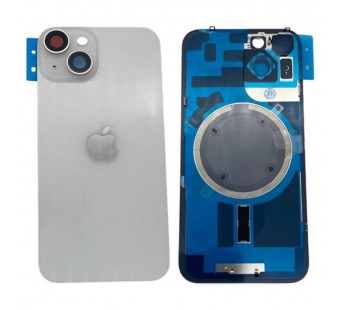 Задняя крышка iPhone 14 (Стекло камеры + Рамка + MagSafe) Оригинал Белый#2064349