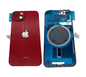Задняя крышка iPhone 14 (Стекло камеры + Рамка + MagSafe) Оригинал Красный#2064348