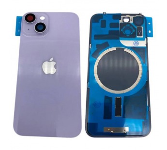Задняя крышка iPhone 14 (Стекло камеры + Рамка + MagSafe) Оригинал Фиолетовый#2064346