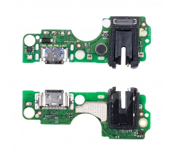 Шлейф для Tecno Spark 10 4G (KI5q) плата на системный разъем/разъем гарнитуры/микрофон - Премиум#2062877